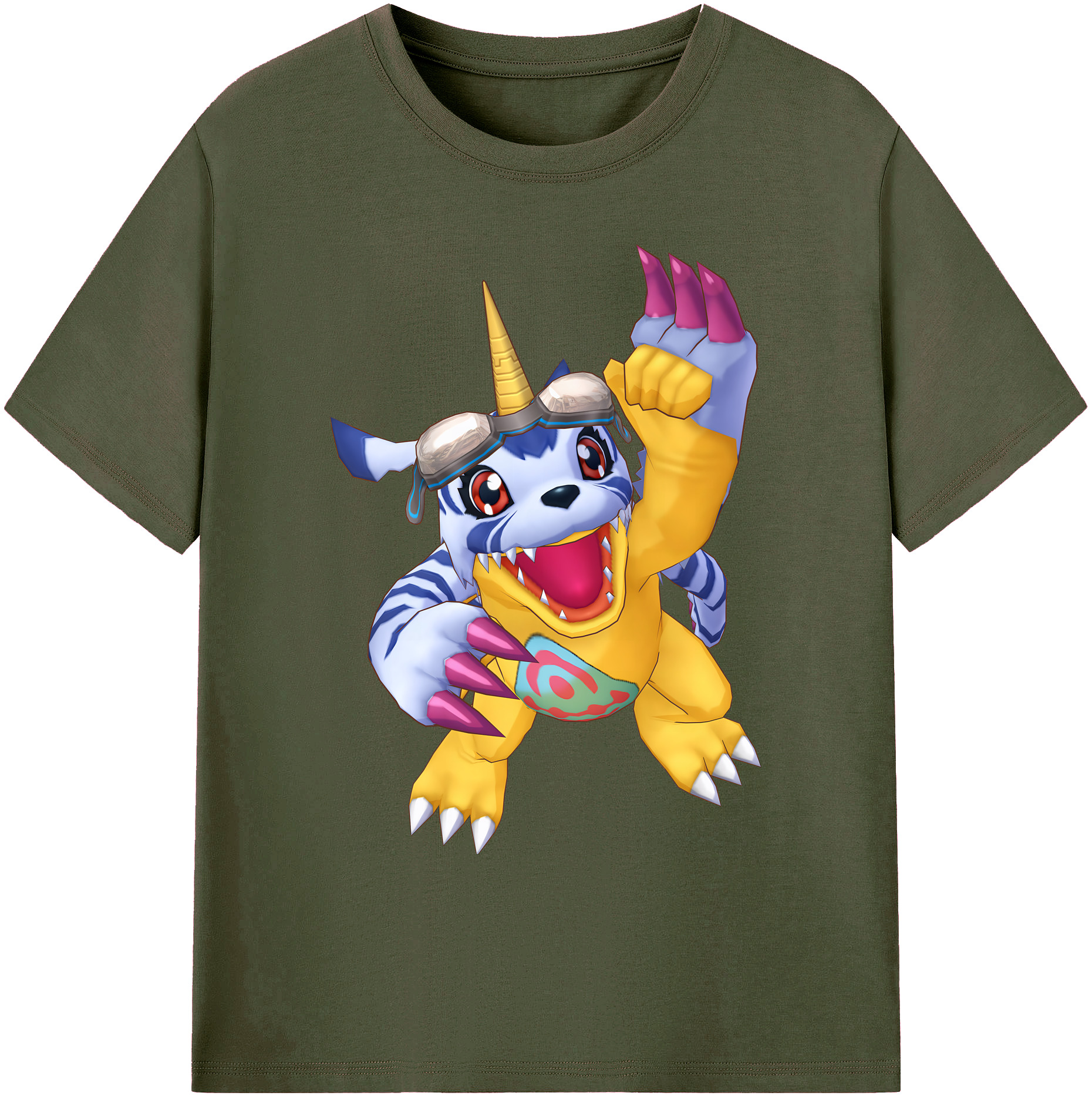 （画像用） Digimon デジタルモンスター/デジモン 綿100％ メンズ半袖Tシャツ｜肌触りやわらか＆通気性